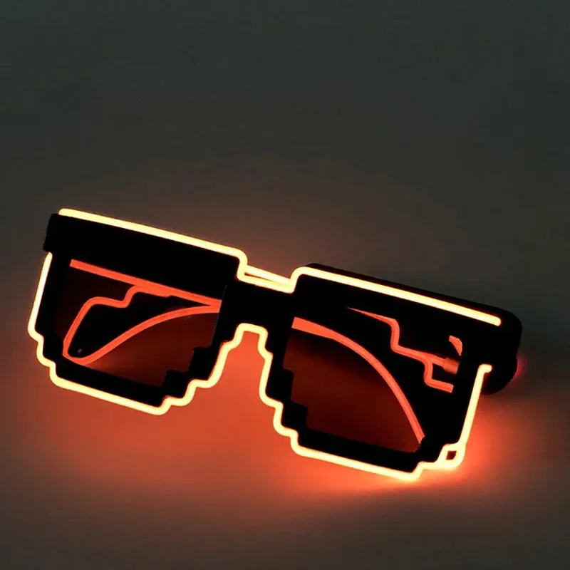 Glow In The Dark Party Glasses - แว่นตา LED ไร้สายเรืองแสงในที่มืด แว่นตาเรืองแสงสำหรับงานปาร์ตี้เรฟ EDM