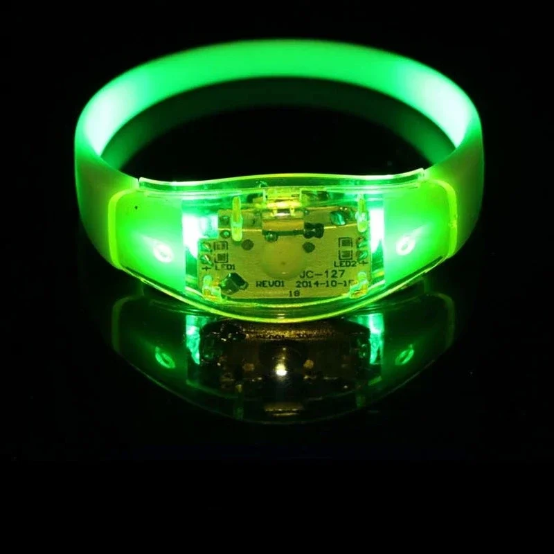 Glow In The Dark Party Glasses - การควบคุมเสียง LED สายรัดข้อมือเรืองแสงแฟลชสร้อยข้อมือกําไลข้อมือ Night Disco Light