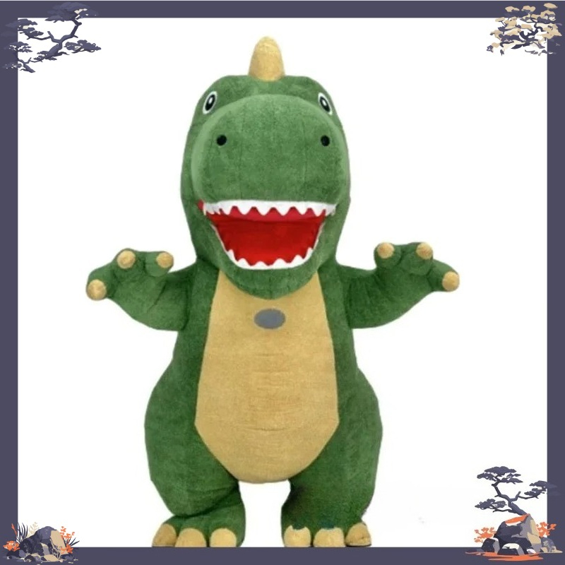 Inflatable Dinosaur Costume Adult - ชุดมาสคอตไดโนเสาร์สีเขียวเป่าลมขนาดยักษ์ ชุดไดโนเสาร์ตลกๆ ชุดเป่าลมสำหรับงานฮาโลวีน คริสต์มาส งานรื่นเริง งานปาร์ตี้