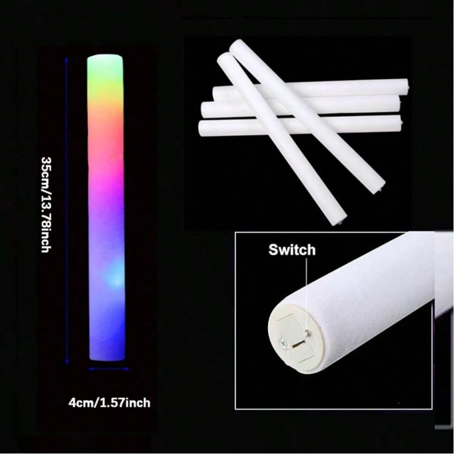 แท่งไฟ LED หลากสี 105 ชิ้น พร้ - Flashing Led Foam Sticks Party บทวิจารณ์และราคา