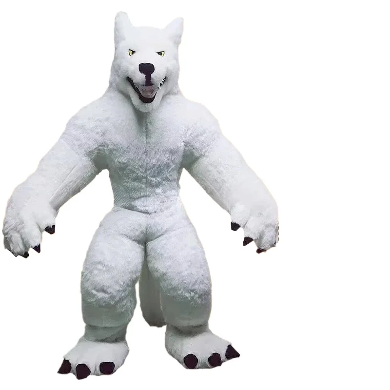 ชุดมาสคอตหมาป่าสีเทาเป่าลมขนาด - Costumes บทวิจารณ์และราคา
