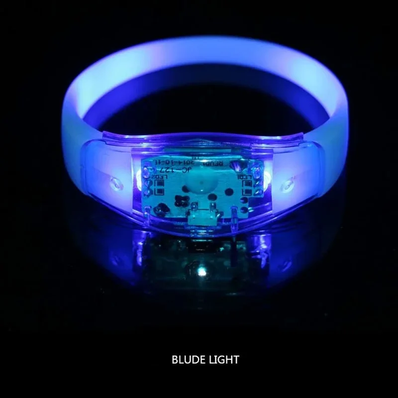 การควบคุมเสียง LED สายรัดข้อมื - Glow In The Dark Party Glasses บทวิจารณ์และราคา