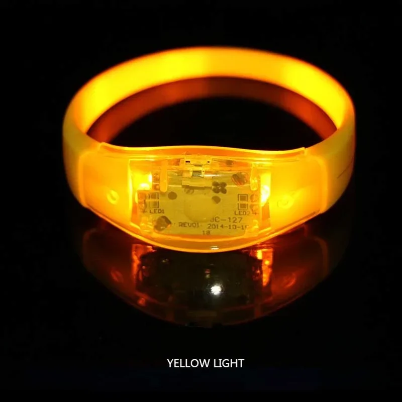 การควบคุมเสียง LED สายรัดข้อมื - Glow In The Dark Party Glasses บทวิจารณ์และราคา