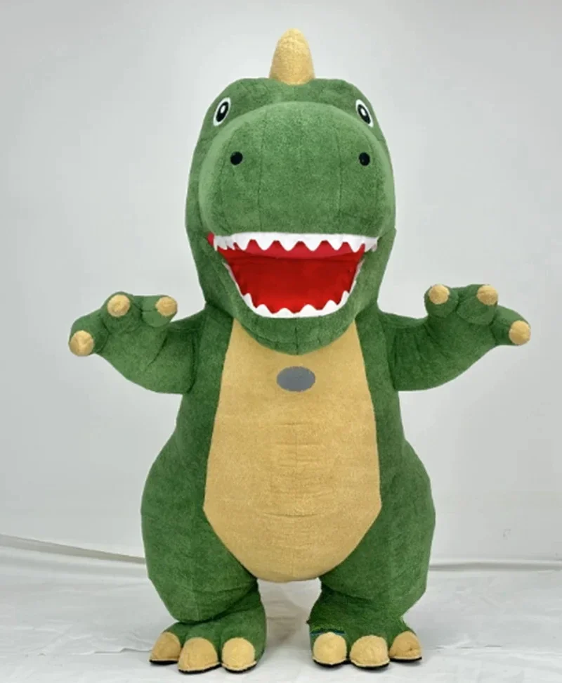 ชุดมาสคอตไดโนเสาร์สีเขียวเป่าล - Inflatable Dinosaur Costume Adult บทวิจารณ์และราคา