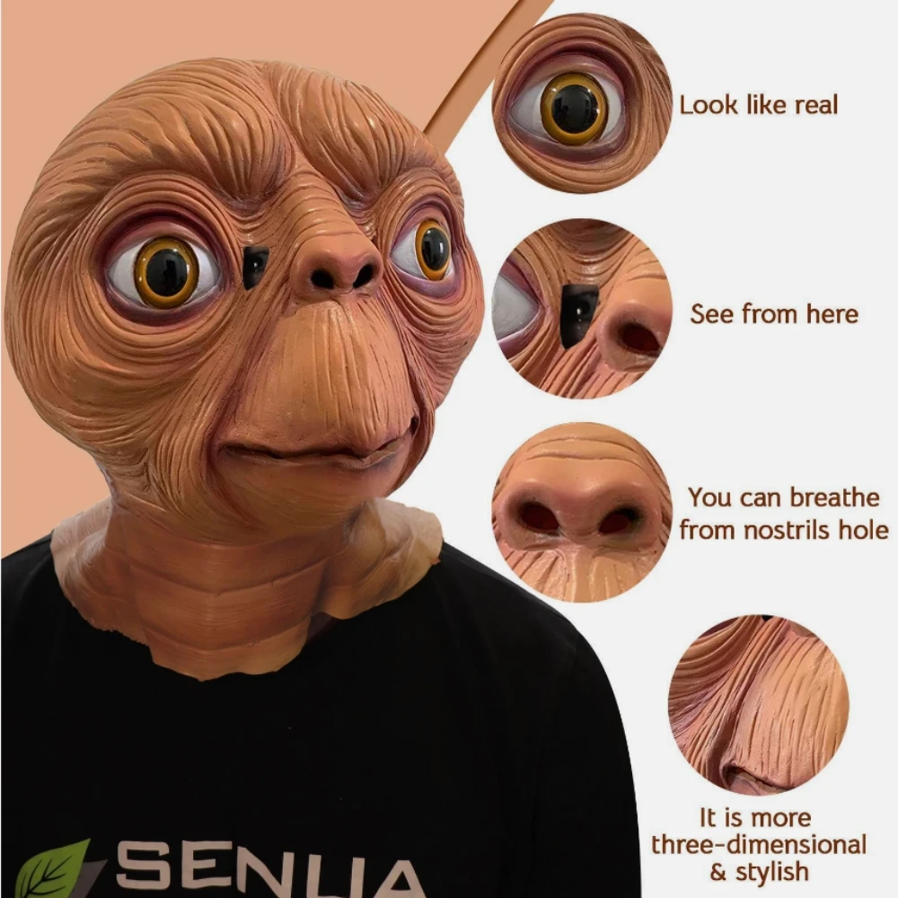 หน้ากากเต็มศีรษะเอเลี่ยนสุดหลอ - Latex Alien Mask Realistic บทวิจารณ์และราคา